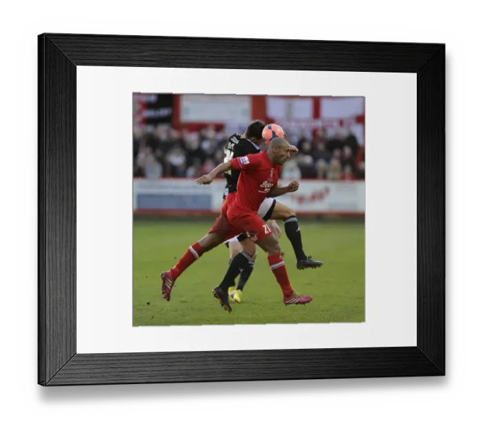 Framed Print : Maron Pack vs Wayne Thomas: Battle for the Ball in Tamworth v Bristol City FA Cup Clash Framed Print : Maron Pack vs Wayne Thomas: Battle for the Ball in Tamworth v Bristol City FA Cup Clash