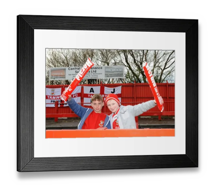 Framed Print : Passionate Clash: Tamworth Fans vs. Bristol City in FA Cup Second Round