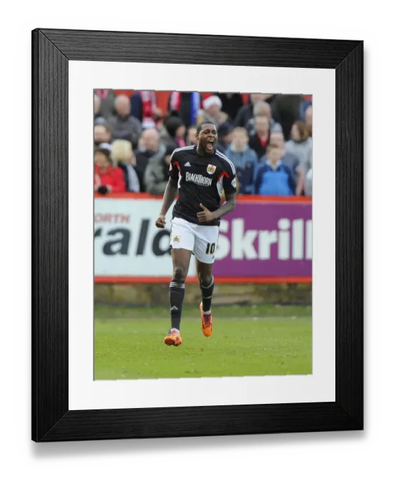 Framed Print : Euphoria Unleashed: Jay Emmanuel-Thomas's FA Cup Goal Celebration for Bristol City Framed Print : Euphoria Unleashed: Jay Emmanuel-Thomas's FA Cup Goal Celebration for Bristol City