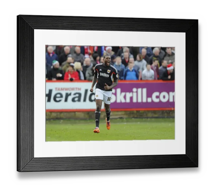 Framed Print : Thrilling FA Cup Goal: Jay Emmanuel-Thomas's Euphoric Celebration for Bristol City Framed Print : Thrilling FA Cup Goal: Jay Emmanuel-Thomas's Euphoric Celebration for Bristol City
