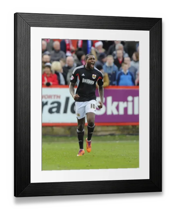 Framed Print : Euphoric Moment: Jay Emmanuel-Thomas Celebrates FA Cup Goal for Bristol City Framed Print : Euphoric Moment: Jay Emmanuel-Thomas Celebrates FA Cup Goal for Bristol City