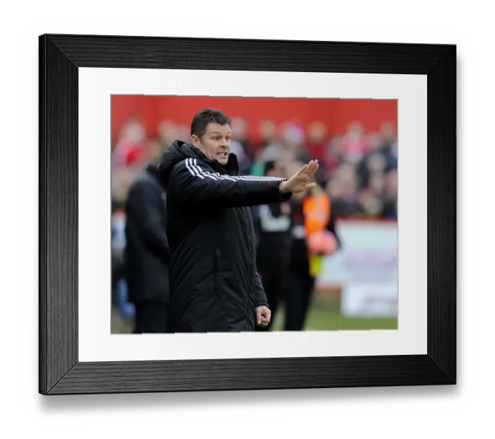 Framed Print : Steve Cotterill Rallies Bristol City in FA Cup Battle at Tamworth, December 2013 Framed Print : Steve Cotterill Rallies Bristol City in FA Cup Battle at Tamworth, December 2013
