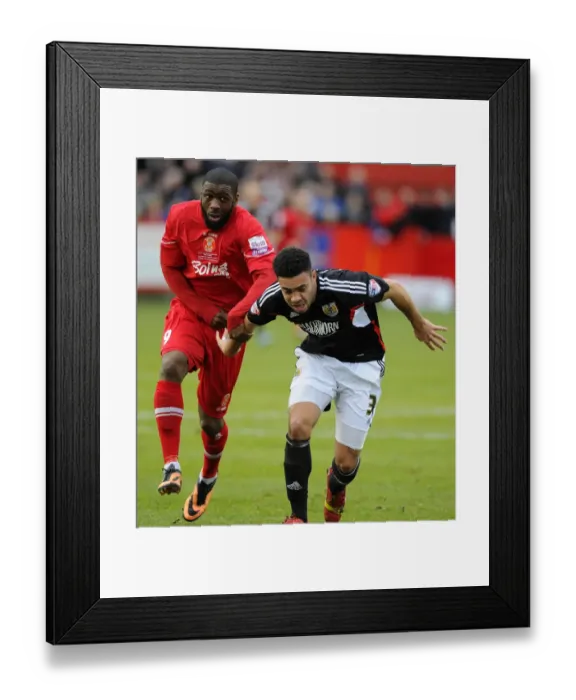Framed Print : Bristol City's Derrick Williams Fouls Suffering under Justin Richards Challenge in FA Cup Match against Tamworth Framed Print : Bristol City's Derrick Williams Fouls Suffering under Justin Richards Challenge in FA Cup Match against Tamworth