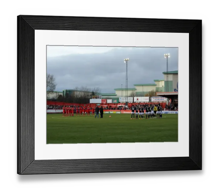 Framed Print : Football Unites: Players Honor Nelson Mandela at Tamworth v Bristol City FA Cup Match, December 2013 Framed Print : Football Unites: Players Honor Nelson Mandela at Tamworth v Bristol City FA Cup Match, December 2013