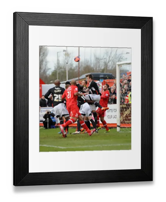 Framed Print : Bristol City Goalkeeper Frank Fielding Clears Ball in FA Cup Match against Tamworth Framed Print : Bristol City Goalkeeper Frank Fielding Clears Ball in FA Cup Match against Tamworth