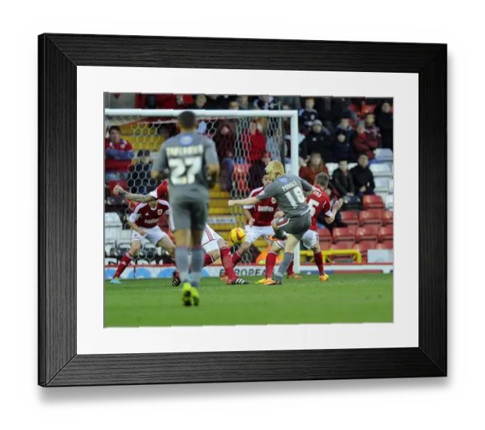 Framed Print : Ben Pringle Scores Against Former Club: Rotherham Stuns Bristol City in League One