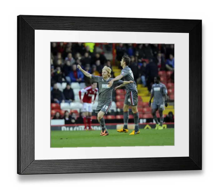 Framed Print : Ben Pringle's Goal Celebration: Rotherham United's Victory at Ashton Gate (Bristol City v Rotherham United, Sky Bet League One) Framed Print : Ben Pringle's Goal Celebration: Rotherham United's Victory at Ashton Gate (Bristol City v Rotherham United, Sky Bet League One)