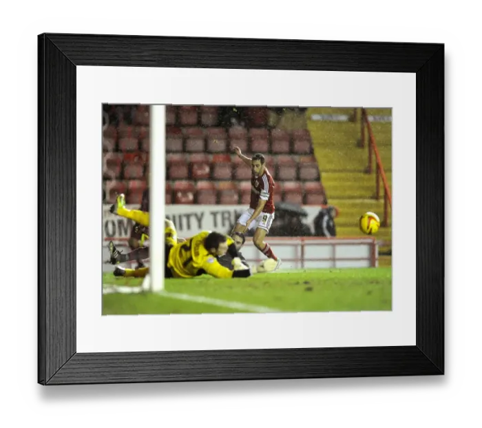 Framed Print : Bristol City's Sam Baldock Denied by Rotherham Goalkeeper