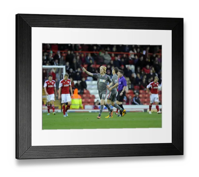 Framed Print : Thrilling Goal Celebration: Ben Pringle's Upset Win for Rotherham United at Ashton Gate (Sky Bet League One)