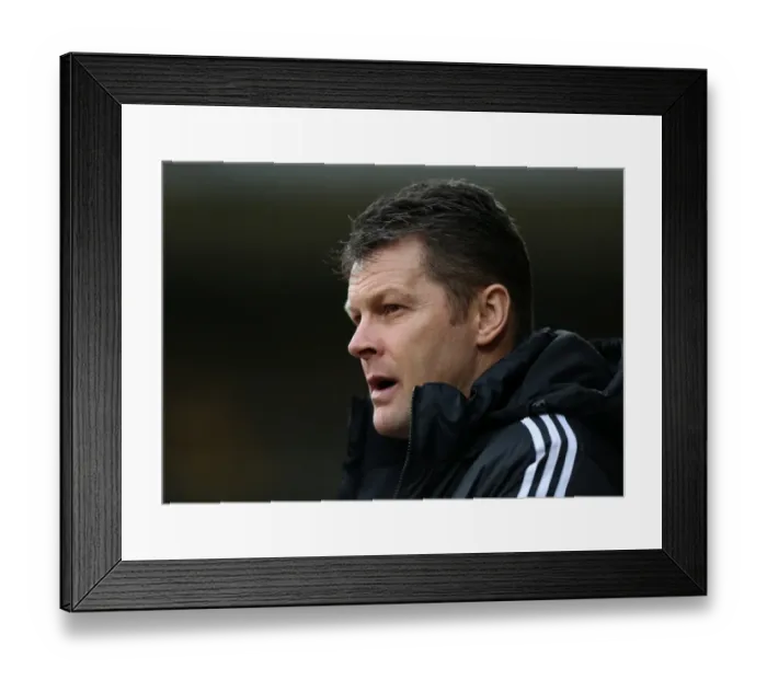 Framed Print : Steve Cotterill Leads Bristol City at Notts County, League One Football Match, December 2013