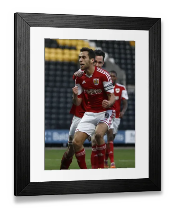 Framed Print : Bristol City's Sam Baldock Celebrates Goal Against Notts County (December 2013) Framed Print : Bristol City's Sam Baldock Celebrates Goal Against Notts County (December 2013)