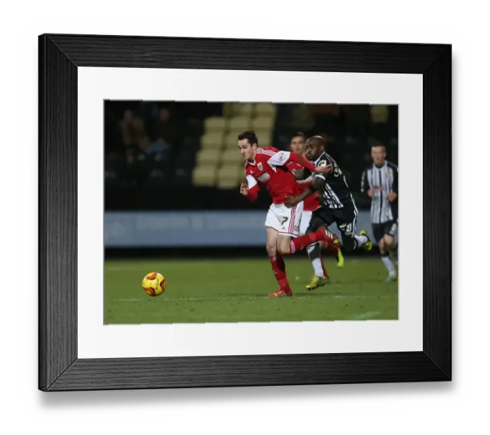 Framed Print : Bristol City's Greg Cunningham Fouled by Notts County's Jamal Campbell-Ryce during Sky Bet League One Match Framed Print : Bristol City's Greg Cunningham Fouled by Notts County's Jamal Campbell-Ryce during Sky Bet League One Match