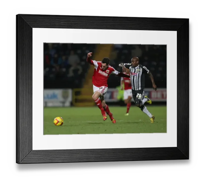 Framed Print : Bristol City's Greg Cunningham Fouls by Jamal Campbell-Ryce of Notts County - Football Match Action Framed Print : Bristol City's Greg Cunningham Fouls by Jamal Campbell-Ryce of Notts County - Football Match Action