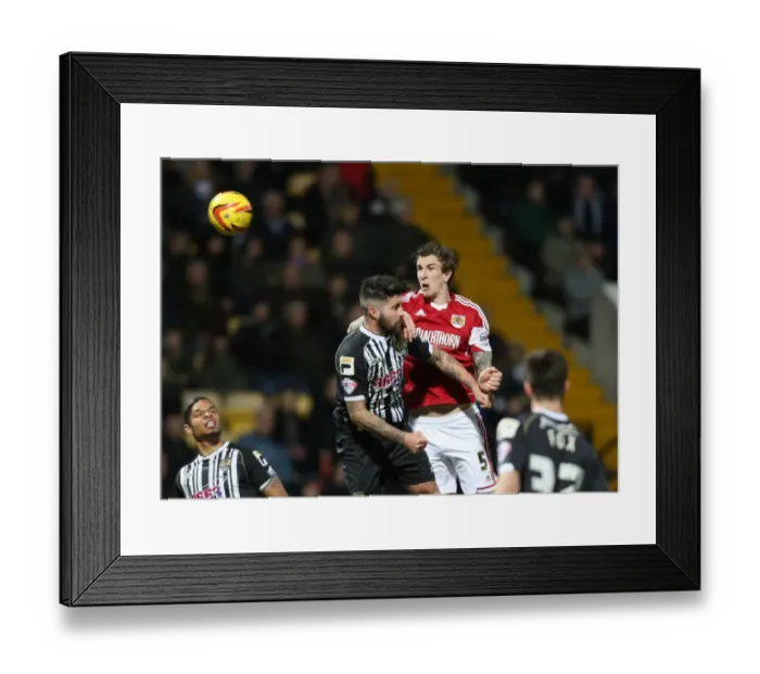 Framed Print : Aden Flint Goes for Glory: Notts County vs. Bristol City, League One Football Action (December 2013) Framed Print : Aden Flint Goes for Glory: Notts County vs. Bristol City, League One Football Action (December 2013)