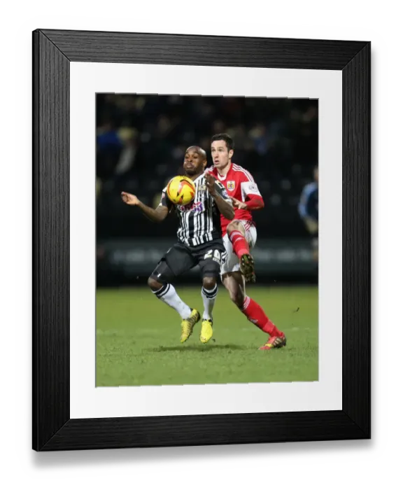 Framed Print : Battling for Supremacy: Campbell-Ryce vs. Cunningham in Notts County vs. Bristol City Clash Framed Print : Battling for Supremacy: Campbell-Ryce vs. Cunningham in Notts County vs. Bristol City Clash