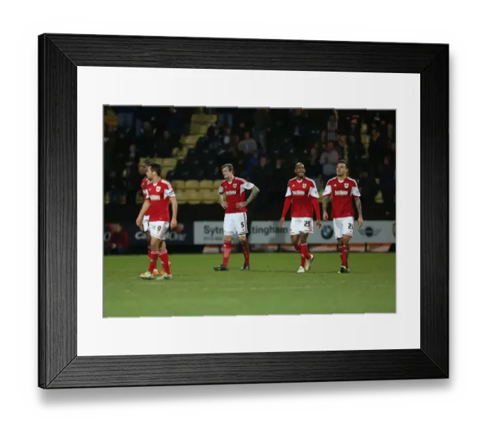 Framed Print : Bristol City's Disappointment: Late Goal Costs Them at Notts County (December 2013) Framed Print : Bristol City's Disappointment: Late Goal Costs Them at Notts County (December 2013)