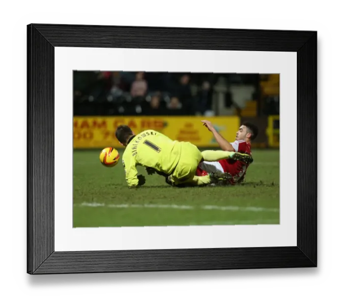 Framed Print : Bialkowski Denies Williams Goal Attempt: Notts County vs. Bristol City, 2013 Framed Print : Bialkowski Denies Williams Goal Attempt: Notts County vs. Bristol City, 2013
