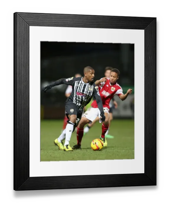 Framed Print : Bristol City's Bobby Reid vs. Notts County's Andre Boucaud: A Football Showdown at Meadow Lane (December 2013) Framed Print : Bristol City's Bobby Reid vs. Notts County's Andre Boucaud: A Football Showdown at Meadow Lane (December 2013)
