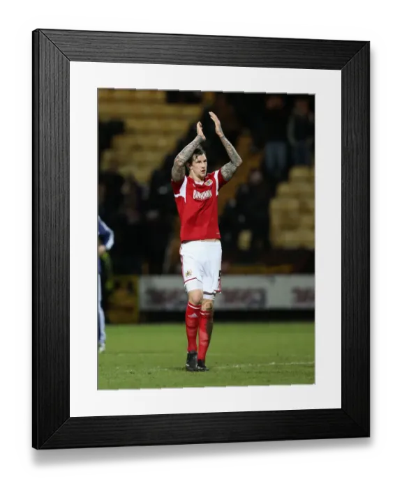 Framed Print : Aden Flint in Action: Notts County vs. Bristol City, League One, 2013 Framed Print : Aden Flint in Action: Notts County vs. Bristol City, League One, 2013