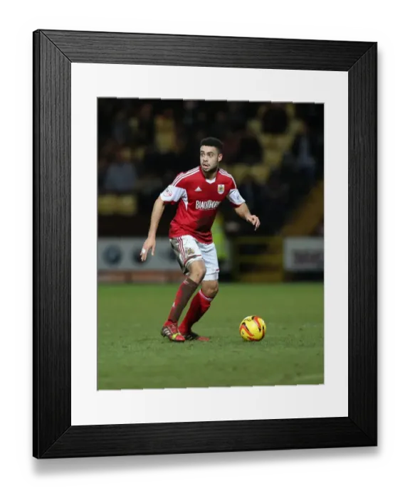 Framed Print : Derrick Williams of Bristol City in Action Against Notts County, Sky Bet League One, December 2013