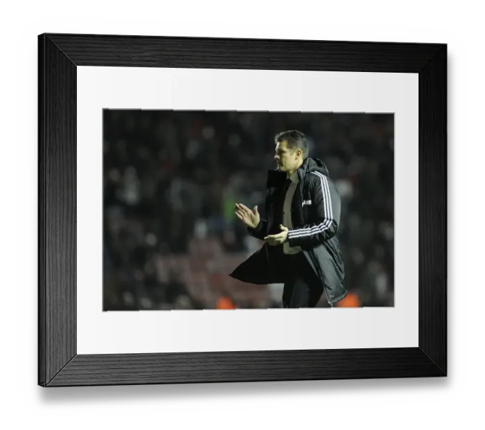 Framed Print : Steve Cotterill Leads Bristol City Against Walsall, 26th December 2013