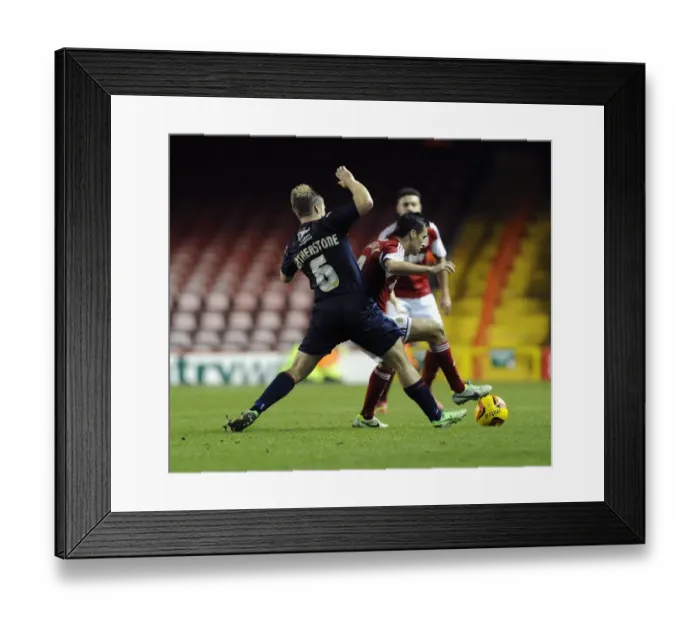 Framed Print : Bristol City vs Walsall: Intense Moment as Sam Baldock Clashes with Nicky Featherstone Framed Print : Bristol City vs Walsall: Intense Moment as Sam Baldock Clashes with Nicky Featherstone