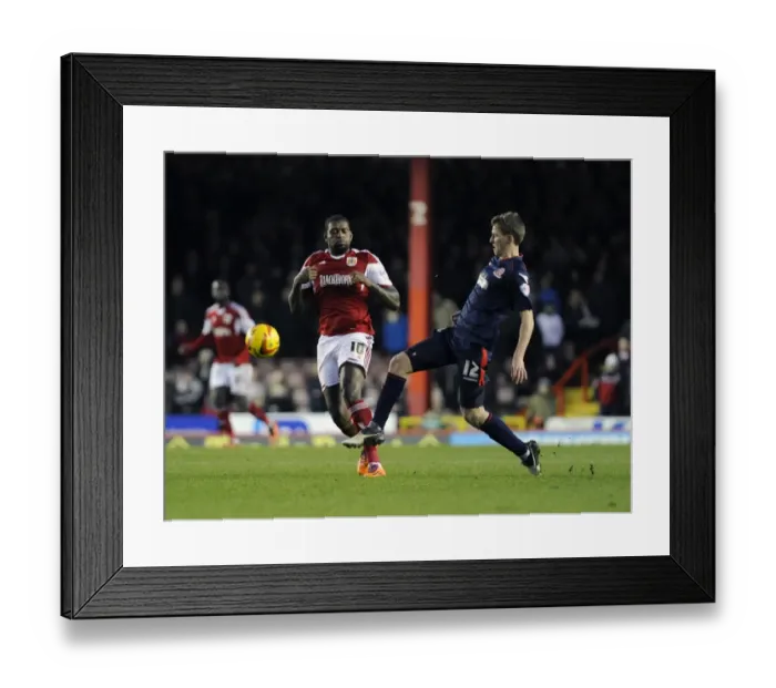 Framed Print : Bristol City's Jay Emmanuel-Thomas Closes In on Walsall's Paul Downing in Sky Bet League One Clash Framed Print : Bristol City's Jay Emmanuel-Thomas Closes In on Walsall's Paul Downing in Sky Bet League One Clash