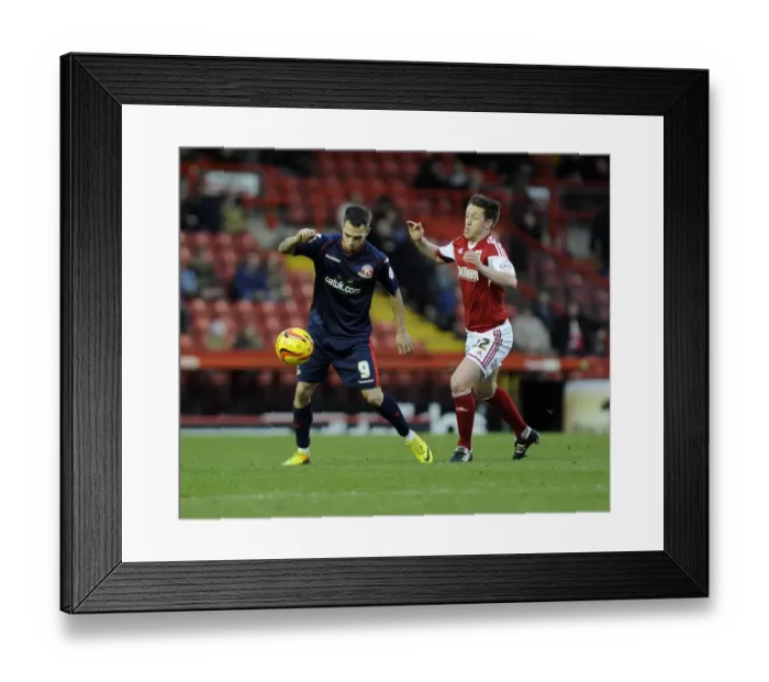 Framed Print : Bristol City vs Walsall: Nicky Shorey Stops Milan Lalkovic Framed Print : Bristol City vs Walsall: Nicky Shorey Stops Milan Lalkovic
