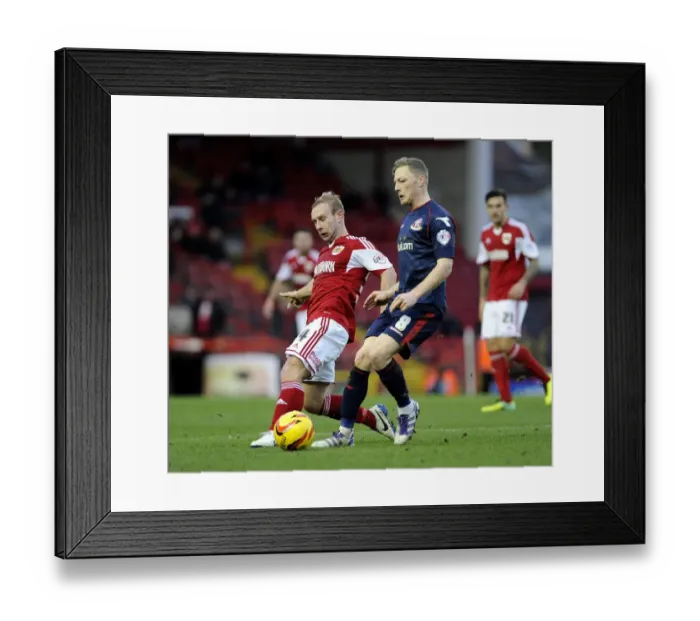 Framed Print : Bristol City vs Walsall: Intense Moment as Simon Gillett Faces Off Against Sam Mantom Framed Print : Bristol City vs Walsall: Intense Moment as Simon Gillett Faces Off Against Sam Mantom