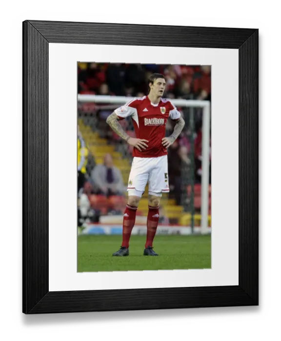 Framed Print : Aden Flint in Action: Bristol City vs Walsall, Sky Bet League One, Ashton Gate, 2013
