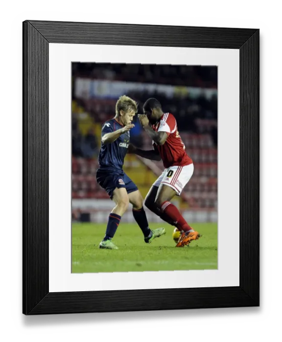 Framed Print : Bristol City vs Walsall: Intense Moment as Jay Emmanuel-Thomas is Tackled by Sam Mantom Framed Print : Bristol City vs Walsall: Intense Moment as Jay Emmanuel-Thomas is Tackled by Sam Mantom