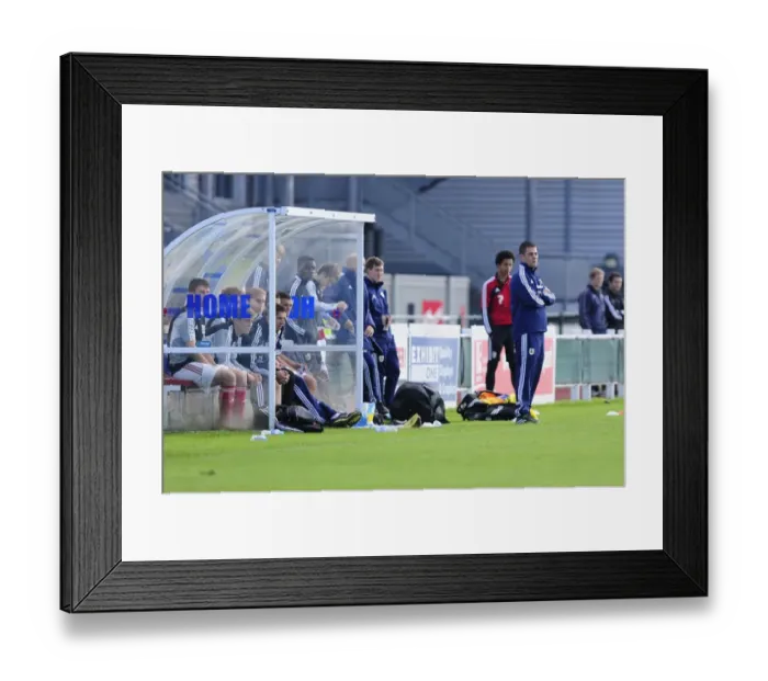 Framed Print : Bristol City U18s Manager Carlos Anton Leads Team Against Sheffield United U18s