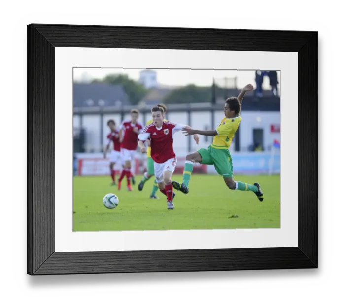 Framed Print : Intense Battle: Jamie Horgan Faces Off Against Sheffield United U18s Framed Print : Intense Battle: Jamie Horgan Faces Off Against Sheffield United U18s