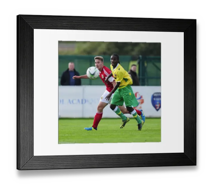 Framed Print : Youth Football Clash: Bristol City U18s vs Sheffield United U18s at Wise Campus