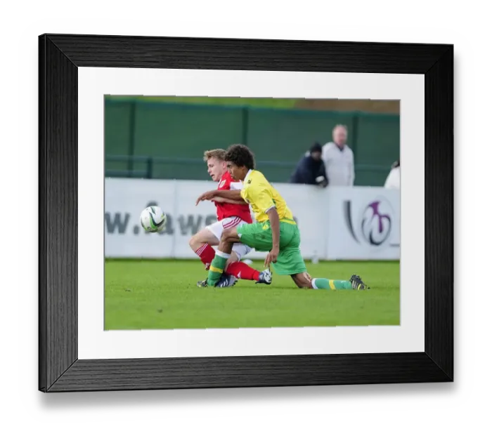 Framed Print : Youth Football Rivalry: Bristol City U18s vs Sheffield United U18s at Wise Campus Framed Print : Youth Football Rivalry: Bristol City U18s vs Sheffield United U18s at Wise Campus