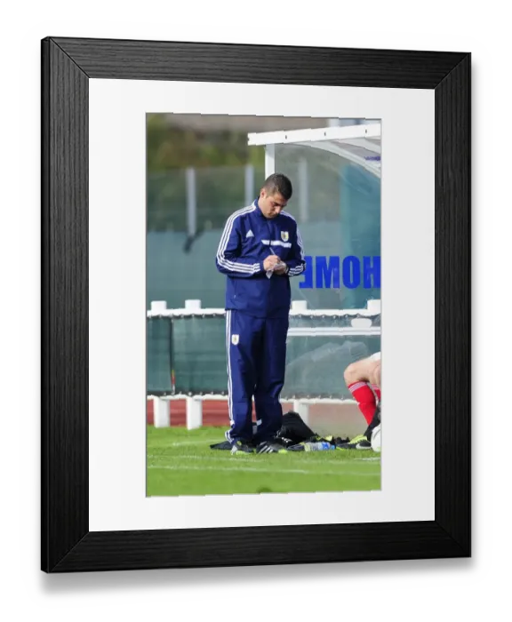 Framed Print : Intense Rivalry: Bristol City U18s vs. Sheffield United U18s at Wise Campus Framed Print : Intense Rivalry: Bristol City U18s vs. Sheffield United U18s at Wise Campus