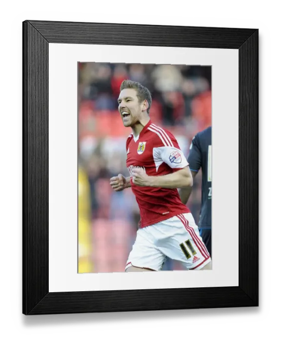 Framed Print : Bristol City's Greg Cunningham Scores with Assist from Scott Wagstaff vs. Stevenage (December 2013) Framed Print : Bristol City's Greg Cunningham Scores with Assist from Scott Wagstaff vs. Stevenage (December 2013)