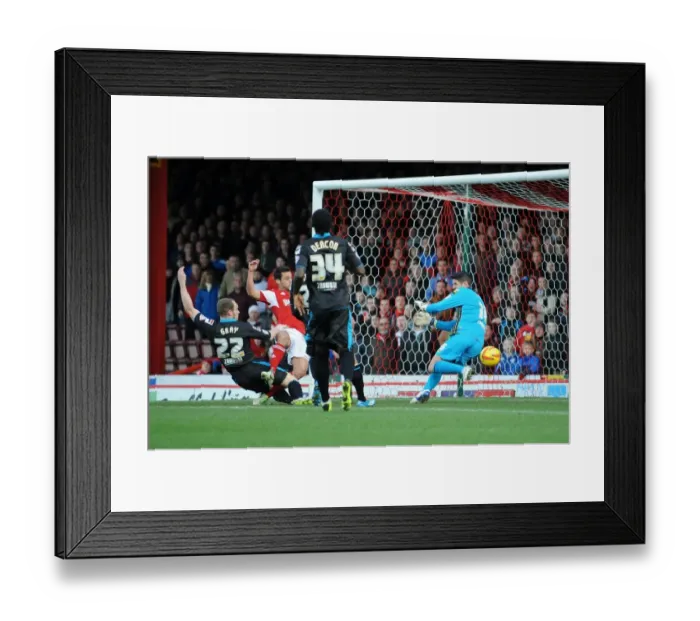 Framed Print : Bristol City's Sam Baldock Scores Thrilling Goal Against Stevenage in Sky Bet League One Framed Print : Bristol City's Sam Baldock Scores Thrilling Goal Against Stevenage in Sky Bet League One