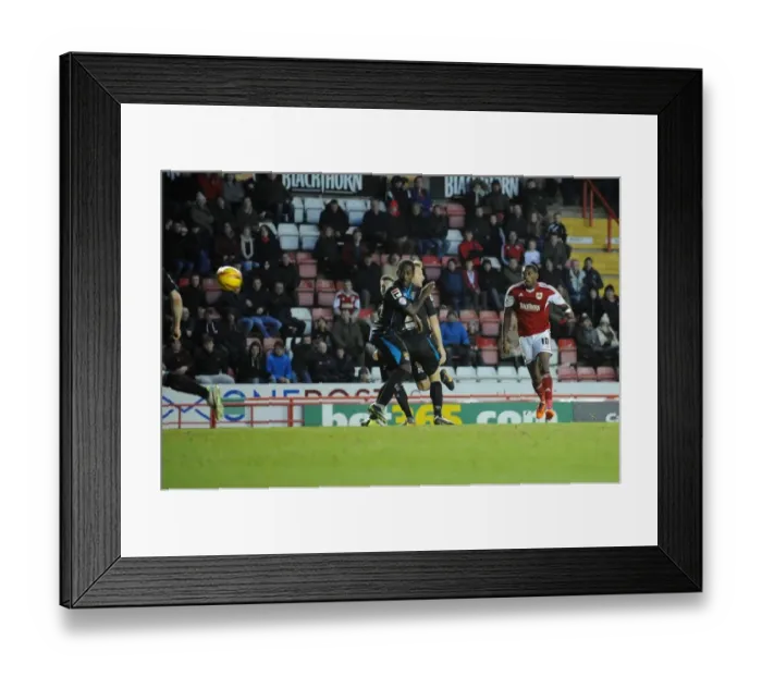 Framed Print : Bristol City's Jay Emmanuel-Thomas Scores the Game-Winning Goal Against Stevenage in Sky Bet League One (December 2013) Framed Print : Bristol City's Jay Emmanuel-Thomas Scores the Game-Winning Goal Against Stevenage in Sky Bet League One (December 2013)