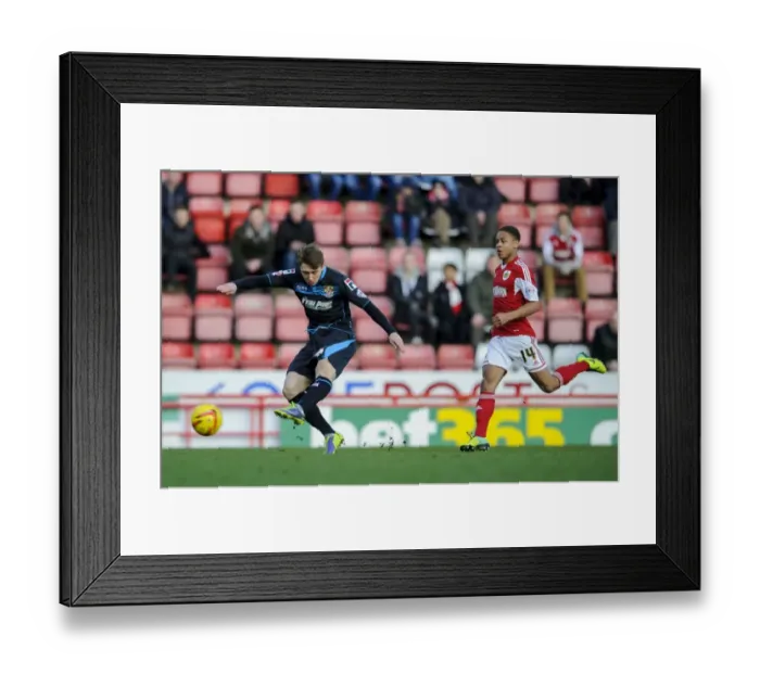 Framed Print : Bristol City vs Stevenage: Intense Moment as Luke Freeman Shoots Against Challenging Bobby Reid Framed Print : Bristol City vs Stevenage: Intense Moment as Luke Freeman Shoots Against Challenging Bobby Reid