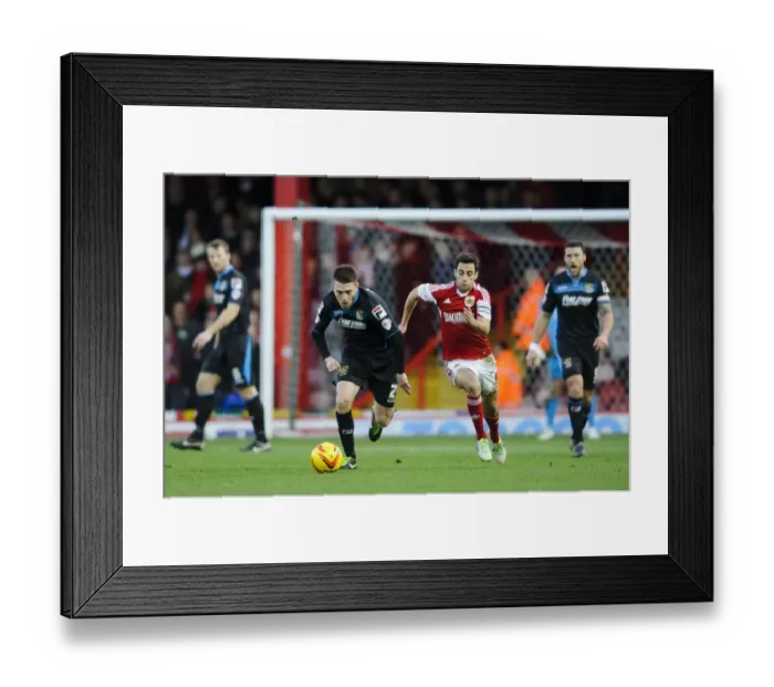 Framed Print : Bristol City vs Stevenage: Sam Baldock vs Sam Wedgbury Battle in Sky Bet League One