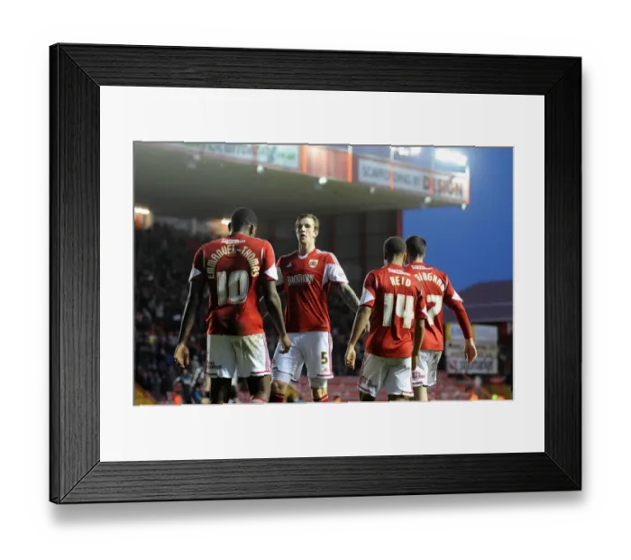 Framed Print : Bristol City Celebrates: Jay Emmanuel-Thomas Scores Against Stevenage (December 2013) Framed Print : Bristol City Celebrates: Jay Emmanuel-Thomas Scores Against Stevenage (December 2013)