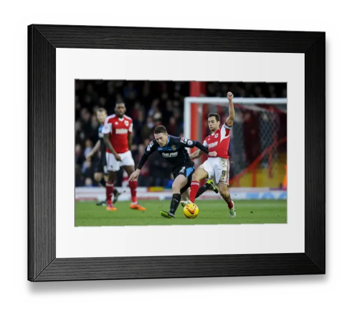 Framed Print : Bristol City vs Stevenage: Intense Battle Between Sam Baldock and Sam Wedgbury Framed Print : Bristol City vs Stevenage: Intense Battle Between Sam Baldock and Sam Wedgbury