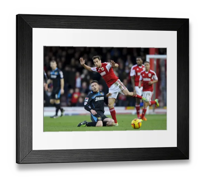 Framed Print : Bristol City vs Stevenage: Sam Baldock Tackles Sam Wedgbury in League One Clash Framed Print : Bristol City vs Stevenage: Sam Baldock Tackles Sam Wedgbury in League One Clash