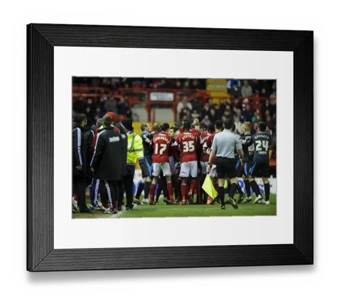 Framed Print : Bristol City vs Stevenage: Intense Second-Half Clash