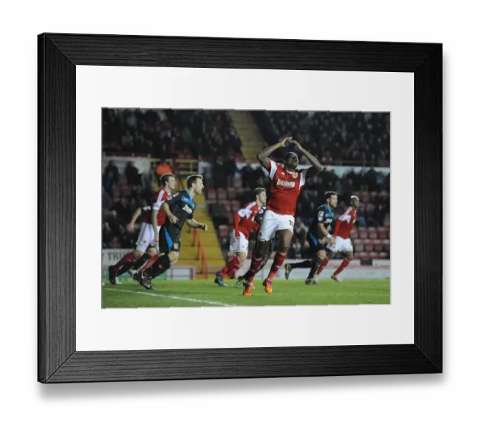 Framed Print : Jay Emmanuel-Thomas's Near Hat-Trick Moment: Bristol City vs Stevenage, 2013 Framed Print : Jay Emmanuel-Thomas's Near Hat-Trick Moment: Bristol City vs Stevenage, 2013