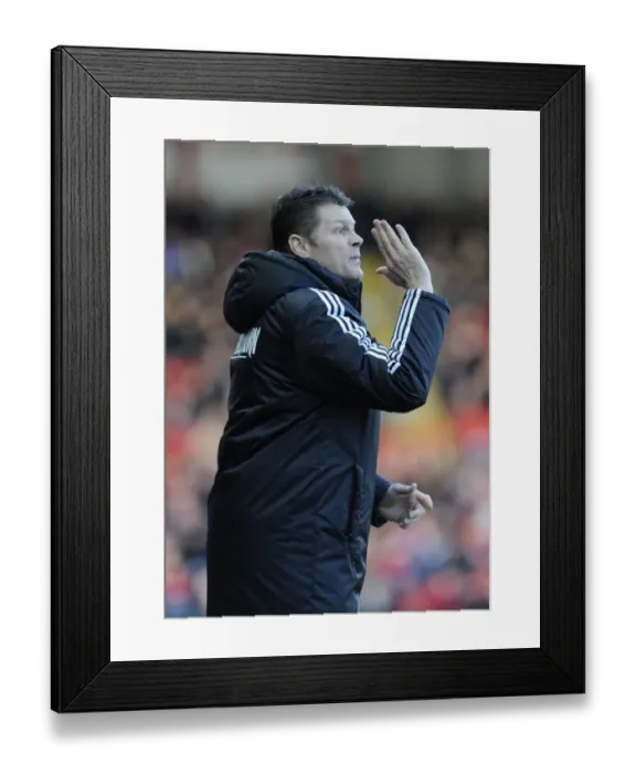 Framed Print : Steve Cotterill: In Action During Bristol City's Match Against Stevenage, December 2013 Framed Print : Steve Cotterill: In Action During Bristol City's Match Against Stevenage, December 2013