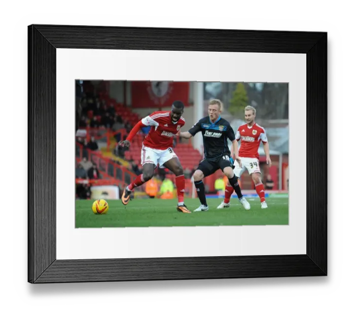 Framed Print : Bristol City vs Stevenage: Karleigh Osborne vs Jordan Burrow Clash in Sky Bet League One Framed Print : Bristol City vs Stevenage: Karleigh Osborne vs Jordan Burrow Clash in Sky Bet League One