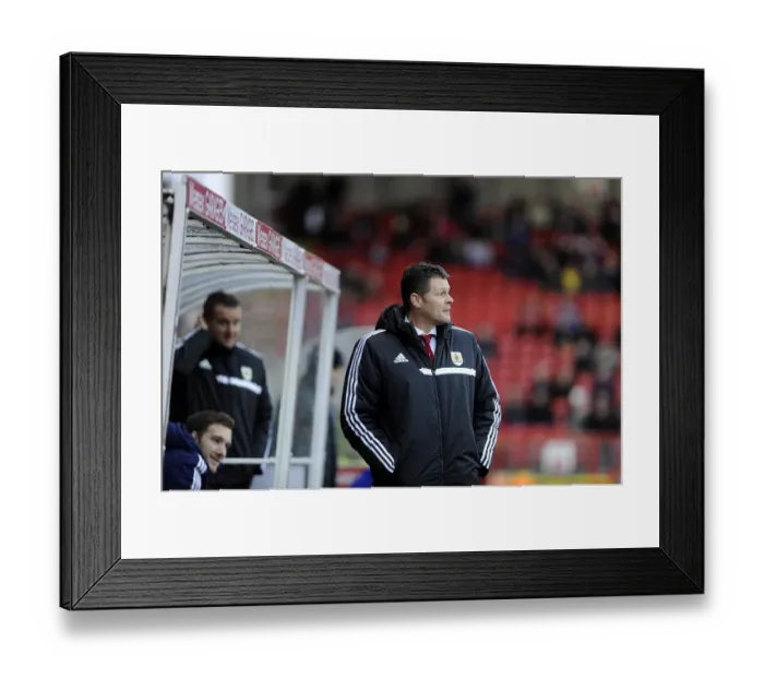 Framed Print : Steve Cotterill in Action: Bristol City Manager at Ashton Gate, December 2013 (vs. Stevenage) Framed Print : Steve Cotterill in Action: Bristol City Manager at Ashton Gate, December 2013 (vs. Stevenage)