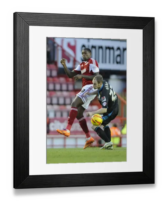 Framed Print : Bristol City's Jay Emmanuel-Thomas in Action against Stevenage, Sky Bet League One, December 2013 Framed Print : Bristol City's Jay Emmanuel-Thomas in Action against Stevenage, Sky Bet League One, December 2013